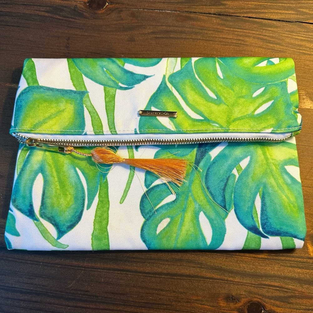 Pura vida tropical print cloth clutch